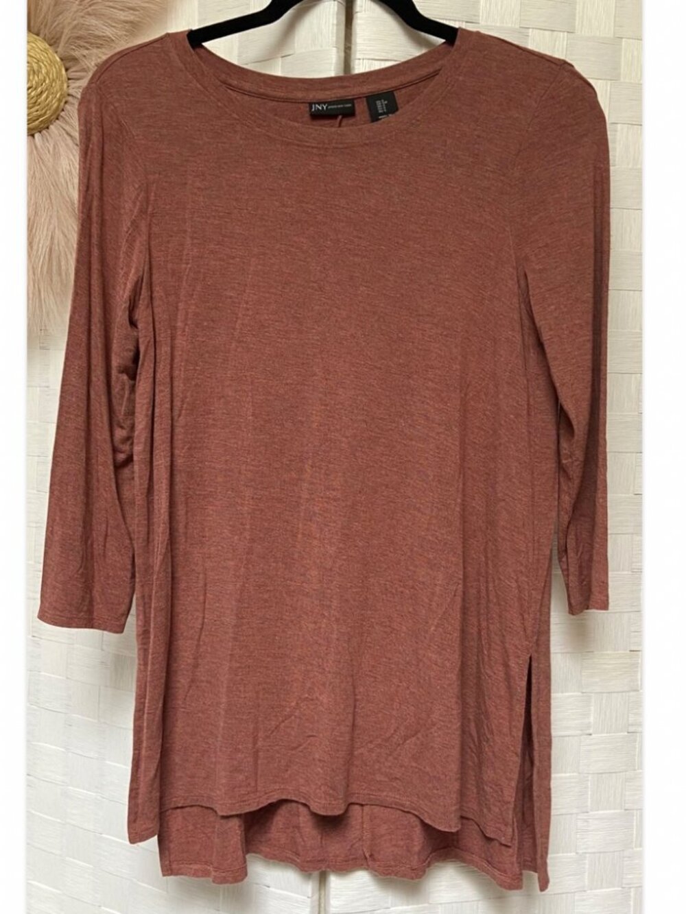 JNY Jones New York Jersey Rust Shirt Size S